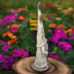 Scandinavian Dwarf Sculpture Concrete Gnome Statue Garden Long Decoration Handmade Scandinavian Nordic Ornament Lover Gift - thumbnail 2