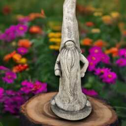 Scandinavian Dwarf Sculpture Concrete Gnome Statue Garden Long Decoration Handmade Scandinavian Nordic Ornament Lover Gift - thumbnail 3