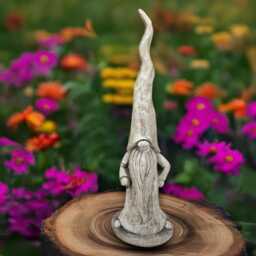 Scandinavian Dwarf Sculpture Concrete Gnome Statue Garden Long Decoration Handmade Scandinavian Nordic Ornament Lover Gift - thumbnail 1