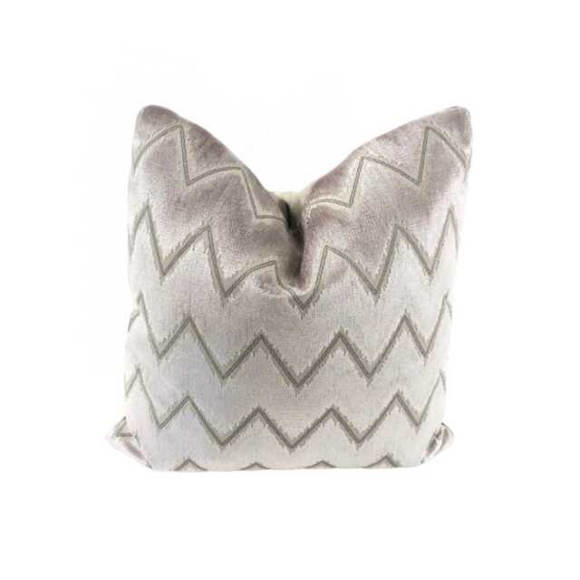 Schumacher - Chevron Velvet in Blush Handcrafted Decorative Pillow Cover High-End Designer Throw - image 1