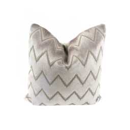 Schumacher - Chevron Velvet in Blush Handcrafted Decorative Pillow Cover High-End Designer Throw - thumbnail 1