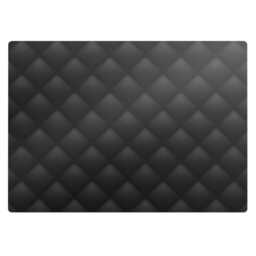 Quilted Texture Desk Chair Mat, Black Computer Office Pattern Gaming Floor Protector - thumbnail 2