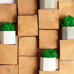 Natural Green Moss Decor, Concrete Pots, Wall Eco Art, Preserved Moss, Sustainable Home Easter Table Decor - thumbnail 2
