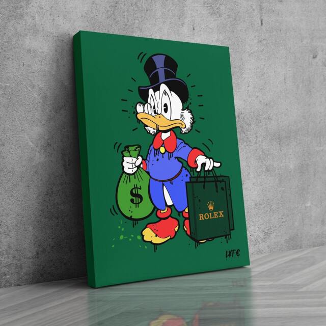 Scrooge Mcduck Canvas Art - Alec Monopoly Style Pop - image 1