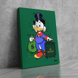 Scrooge Mcduck Canvas Art - Alec Monopoly Style Pop - thumbnail 1