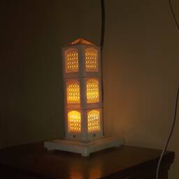 Handmade Designer Solid Bone Inlay Designer Lamp - thumbnail 2