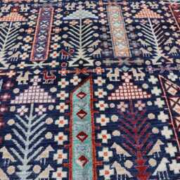 6'5x8'0 Brand New Luxury Farmhouse Afghan Rug - Large Handmade Medallion Wool Kazak Design Bedroom Rug, Office D??cor - thumbnail 3