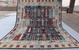 6'5x8'0 Brand New Luxury Farmhouse Afghan Rug - Large Handmade Medallion Wool Kazak Design Bedroom Rug, Office D??cor - thumbnail 1