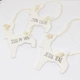 Snowflake Christmas Ornaments, Personalized Tree Family Decoration, Name Ornament - thumbnail 3