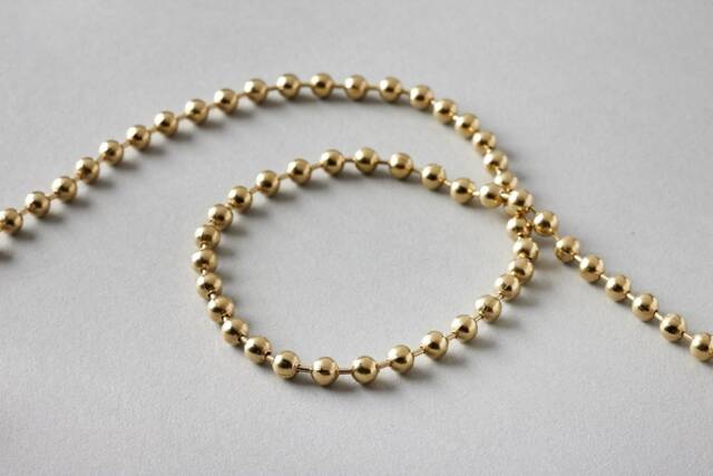 Gold/ Brass Chain For Roller/Roman/Vertical Blind 4.5mm Diameter Bead /Ball - image 1