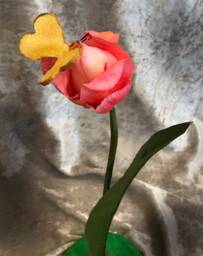 "Alice in Wonderland - NonTalking Flowers ""Bread & Butterflies Kissing The Tulips Pink"