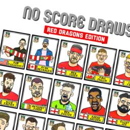 Wrexham Vol 2 - No Score Draws Red Dragons Edition A3 Print Of 26 Hand-Drawn Panini-style Doodles Wrexham's 22/23 Promotion Winners - thumbnail 2