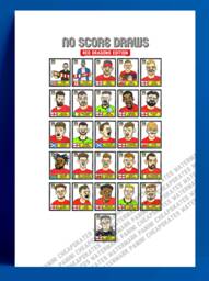 Wrexham Vol 2 - No Score Draws Red Dragons Edition A3 Print Of 26 Hand-Drawn Panini-style Doodles Wrexham's 22/23 Promotion Winners - thumbnail 1