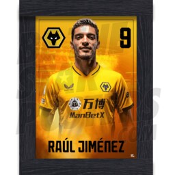 Wolverhampton Wanderers Fc Jimenez 21/22 Headshot Poster - Officially Licensed Product A4/A3 + Framed Option - thumbnail 2