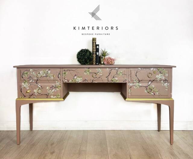 Pink & Gold Stag Desk/Dressing Table - image 1