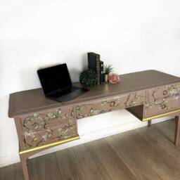 Pink & Gold Stag Desk/Dressing Table - thumbnail 2