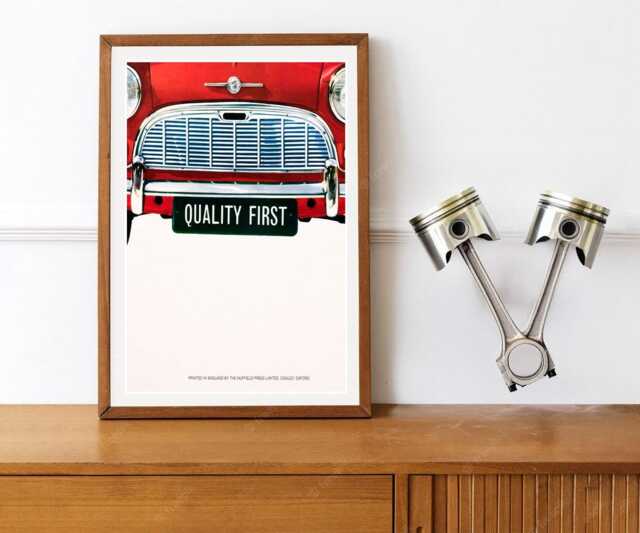 Reprint Of A British 1960 Morris 850 Mini Car Poster - image 1