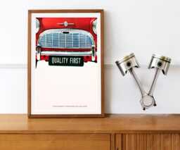 Reprint Of A British 1960 Morris 850 Mini Car Poster - thumbnail 1