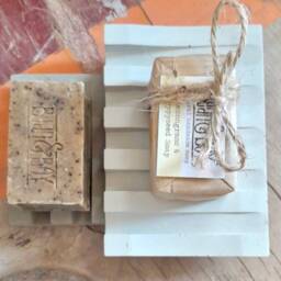 Handmade Concrete Soap Dish Modern Minimalist Bathroom Decor - thumbnail 2