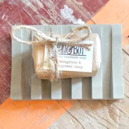 Handmade Concrete Soap Dish Modern Minimalist Bathroom Decor - thumbnail 3