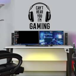 Video Game Can't Hear You I'm Gaming Gamer Wall Sticker Decal Art Decor Vinyl For Kids Teens Rooms - thumbnail 2