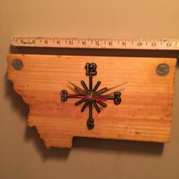 Montana Handmade State Quarter Clock With Inlaid Quarters. Choice Of Wood. Customizable - thumbnail 2