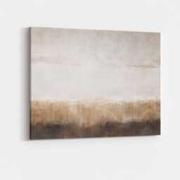 Neutral Gradient Canvas Wall Art Beige Taupe Ombre Fade Modern Minimalist Aesthetic Decor Living Room Bedroom Office Hanging Cool Artwork