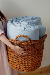 Wool Duvet For Full Size Bedding. Boys' Bedroom Lightweight Quilt. - Us Duty Paid