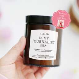 Birthday Gift For Friend Journalist News Editor Writer - Graduation Journalism New Job Candle Reporters - thumbnail 1
