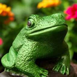 Green Concrete Toad Statue Frog Figurine Stone Amphibian Sculpture Pond Frog Decor Garden Ornament Lover Gift Outdoor Figure - thumbnail 4