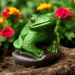Green Concrete Toad Statue Frog Figurine Stone Amphibian Sculpture Pond Frog Decor Garden Ornament Lover Gift Outdoor Figure - thumbnail 3