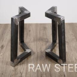 Bench Legs, Coffee Table Base, Set Of 2, Steel Metal Industrial Raw - thumbnail 2