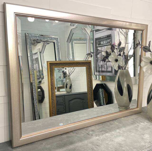 x Large Antique Silver Mirror Elegant Framed Richmond Wall - Choice Of Size Premium Quality Free P&p - image 1