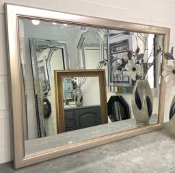 x Large Antique Silver Mirror Elegant Framed Richmond Wall - Choice Of Size Premium Quality Free P&p - thumbnail 1