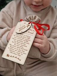 Personalised Reindeer Food Tag Eco Friendly - Stocking Filler Reusable Christmas Eve Present Decoration - thumbnail 1