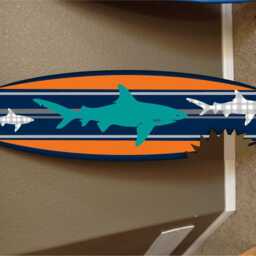 Custom Surfboard Wall Hanging Hawaiian Beach Decor - 48 Inch - thumbnail 2