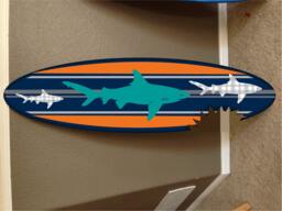 Custom Surfboard Wall Hanging Hawaiian Beach Decor - 48 Inch - thumbnail 1
