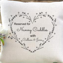 Personalised Nanny Cushion, Mothers Day Gift, Birthday New Christmas Gift From Grandchildren - thumbnail 2