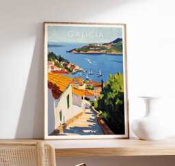 Coastal Galicia Art Print Spain Landscape Poster - thumbnail 1