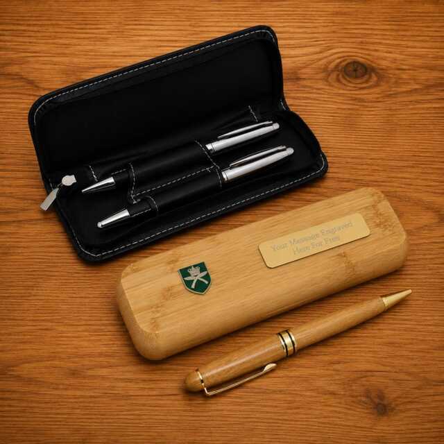 British Military Regiments Luxury Wooden Or Leatherette Pen Case With Matching Free Engraving Signals Gurkha Gift - image 1