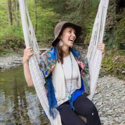 White Hammock Chair Swing Hand Woven Natural, Machine-Washable Cotton Blend For Boho Luxury Lounging - thumbnail 4