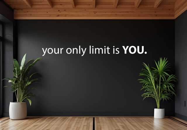 Locker Room Decor, Gym Wall Decal, Your Only Limit Is You. High School Sports Sticker, Fitness Decal 099 - image 1