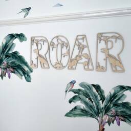 Roar Sign - Nursery Decor Name Dinosaur Wall Art Personalised Jungle Themed - thumbnail 2