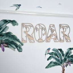 Roar Sign - Nursery Decor Name Dinosaur Wall Art Personalised Jungle Themed - thumbnail 3