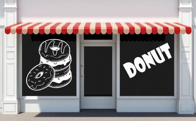 Donut Shop Window Decal Removable Vinyl Wall Sticker T989 - image 1