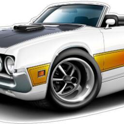 1970-71 Ford Torino Vinyl Decal Officially Licensed Wall Art - thumbnail 2