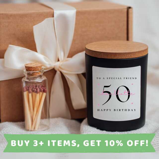 Friend 50Th Birthday Candle Gift Set Box Gifts Present Friends - image 1