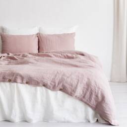 Linen Bedding Set/King & Queen Washed Linen Duvet Cover + 2 Pillowcases Oeko-Tex?? - thumbnail 2