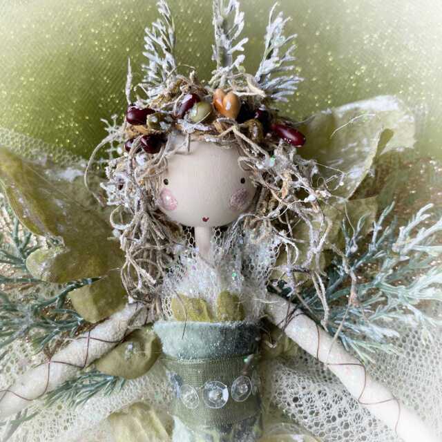 Christmas Tree Topper Fairy, Vintage Style Enchanted Forest Theme