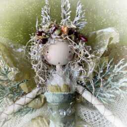 Christmas Tree Topper Fairy, Vintage Style Enchanted Forest Theme - thumbnail 1